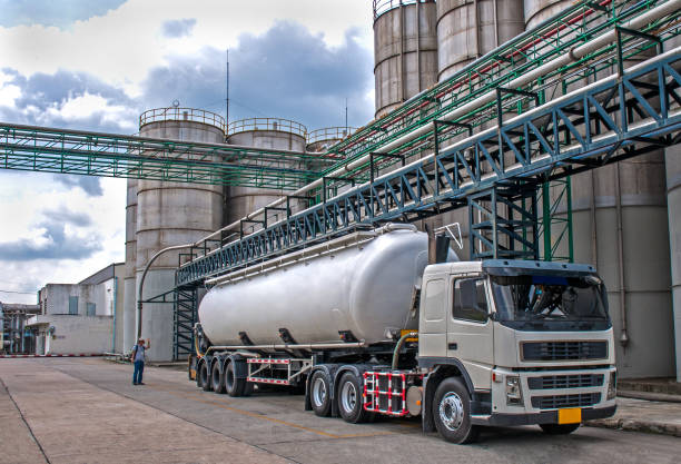 Tank Truck Deliver Chemicals